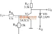 数字电路中的输出有钳位二极管的非门电路图