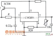 稳压电源中的用PNP型功率晶体管扩流的CW200集成稳压电源电路图