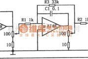 滤波器中的频率可调的带通滤波器(μA748)电路图