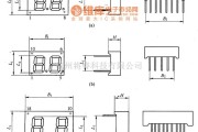 LED电路中的双位LED数码显示器外形电路图