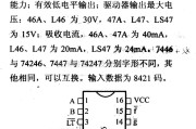 数字电路中的74系列数字电路7446A/47等BCD-七段译码器／驱动器（OC)