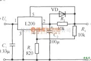 电源电路中的L200构成电源中的软启动电路