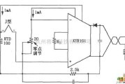 电流环放大中的XTR101构成的具有RTD冷端补偿的热电偶输入电路图