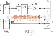 LED电路中的使用TTL或非门接成反相器配用共阴极数码管构成的电平测试电路