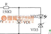 LED电路中的双发光二极管交替闪烁器电路图