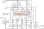 转速、角速度、加速度传感器中的由集成转速/电压转换器LM2917构成的频率／电压转换电路