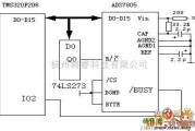 接口电路中的ADS7805与TMS320F206的接口电路图