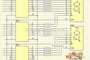 LED电路中的并行LED数码管静态显示电路图（共阴）