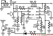 音频电路中的由MC2830组成的简单话筒前置放大器电路