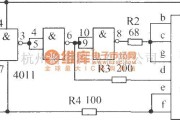 LED电路中的CMOS与非门4011接成反相器组成的电平测试电路