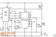 多谐振荡产生中的由NE555、CC4051组成的多功能音响发生器电路图