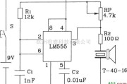 无线发射中的555构成的超声波发射电路