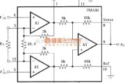 仪表放大器中的INA166的信号和电源的基本连接电路