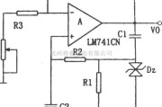 正弦信号产生中的LM741CN构成的RC正弦波振荡器