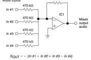 单位增益四输入音频混合器