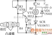 光敏电阻中的光束阻断报警器电路图