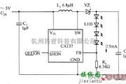 LED电路中的CAT37驱动白光LED电路图