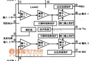 集成音频放大中的LA445集成电路的内电路方框电路图