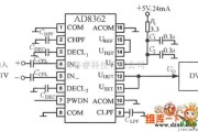 传感器单片系统应用方案中的由单片真有效值功率测量系统AD8362构成真有效值电平测量仪电路图