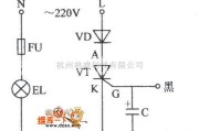 晶闸管控制中的晶闸管采用市电判断的电路图