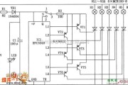 灯光控制中的HFC3040构成的六路循环彩灯控制电路图