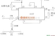 对数/跨导放大电路中的输入电压E1为正时的对数变换功能电路(对数放大器4127)