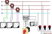 电流互感器接电流表与电压表的实物接线图