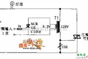 温度传感电路中的音频灯光控触电路图