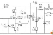 灯光控制中的双按键场效应管调光灯电路图