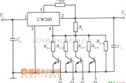 稳压电源中的用CW200组成的逻辑控制的集成稳压电源电路图