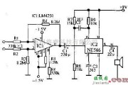 基础电路中的NE566等元件构成的心电图测试电路