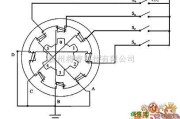 电机控制专区中的四相步进电机步进示意电路图