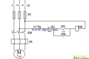 鼠笼式异步电动机全压启动控制线路接线图