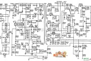 显示器电源中的VGA彩色显示器ENVISION CM-335F型的电源电路图