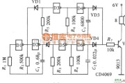 语音电路中的用门电路组成的警笛声发生器(CD4069)电路图