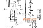 大众（一汽）中的捷达空调开关、鼓风机2V发动机电路图