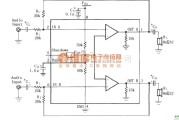 集成音频放大中的LM4880／4881用于双声道放大器的典型电路