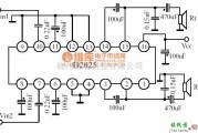 集成音频放大中的D2025双通道音频放大电路图