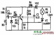 控制电路中的光控延时壁灯电路图