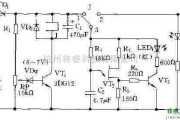 电源电路中的电池放电控制指示电路图