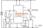 电源电路中的CA723C构成的50V悬浮稳压电源