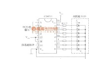 LED电路中的CD4511驱动共阴极LED数码管的典型接线