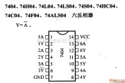 数字电路中的74系列数字电路7404.74H04等六反相器