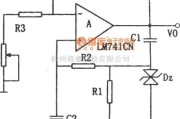 正弦信号产生中的LM741CN构成的RC正弦波振荡器电路图