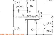 函数信号产生器中的用NE566V产生锯齿波电路图