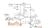 音频处理中的增益为20且负载接地的LM388电路图