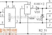 LED电路中的使用单时基电路NE555构成的电平测试电路图