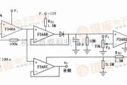 集成音频放大中的由F346构成的程控运放音频启动开关放大电路图