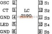 遥控电路（综合)中的LC2200构成收录机音量遥控控制电路图