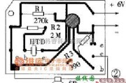 开关电路中的声控娃娃的印刷线路板电路图